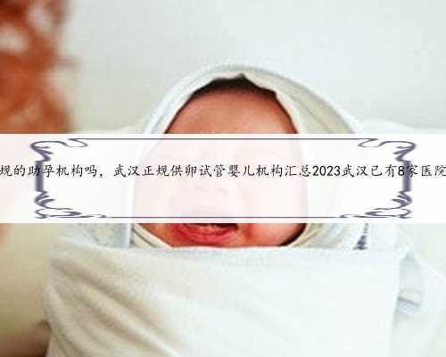 武汉有正规的助孕机构吗，武汉正规供卵试管婴儿机构汇总2023武汉已有8家医院